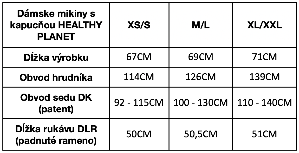 Dámske mikiny s kapucňou HEALTHY PLANET 1